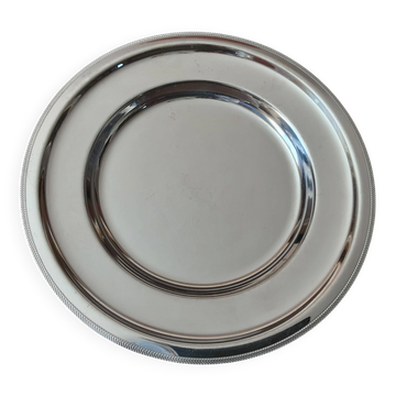 Vintage metal round plate
