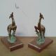Art Deco doe bookends