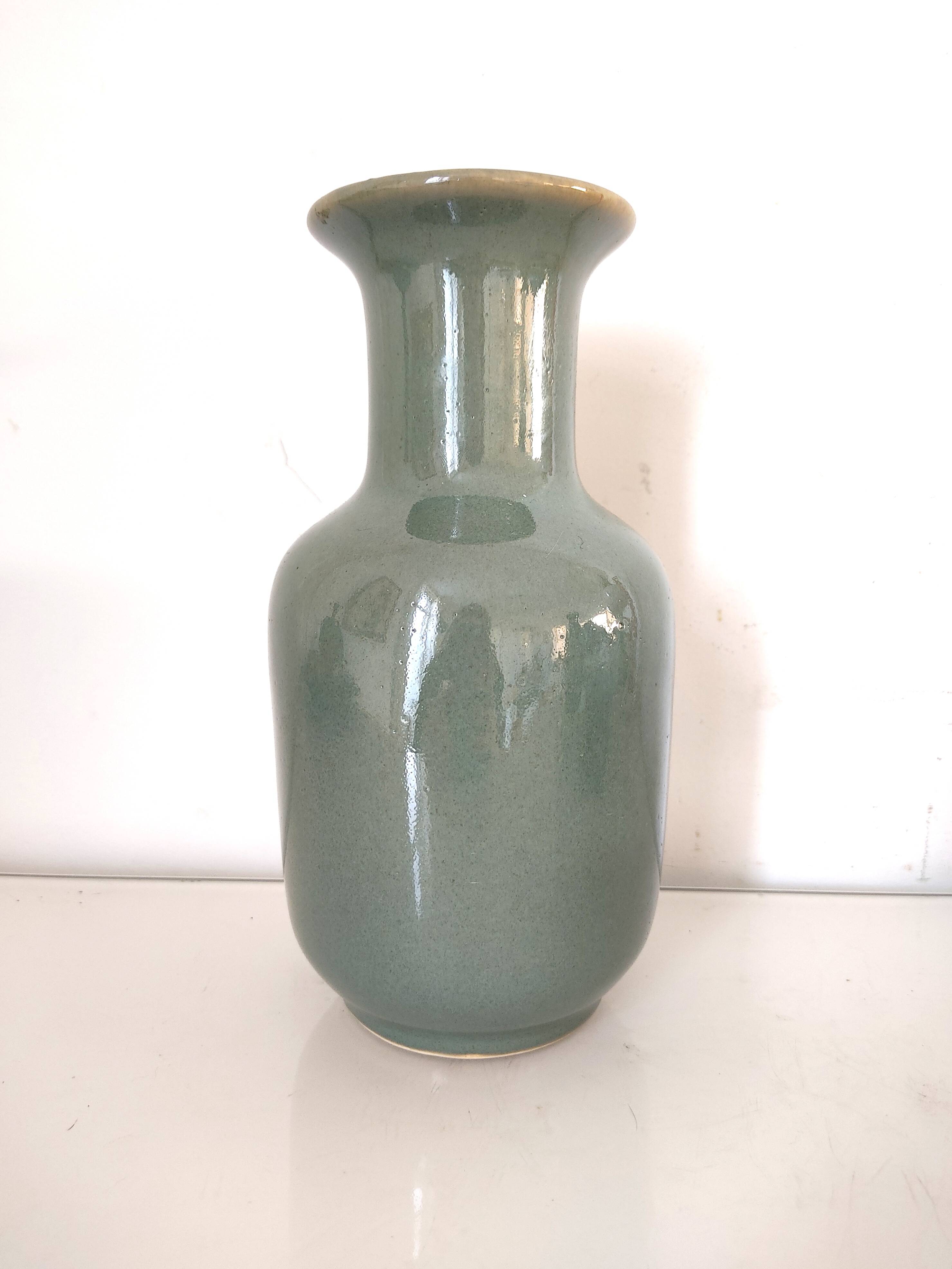 Celadon green vase porcelain Thailand