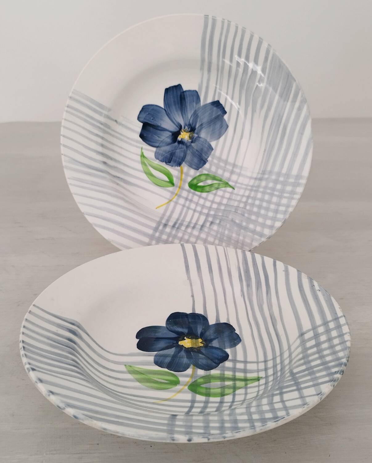 Soup plates soup pasta earthenware digoin sarreguemines vintage valentine model