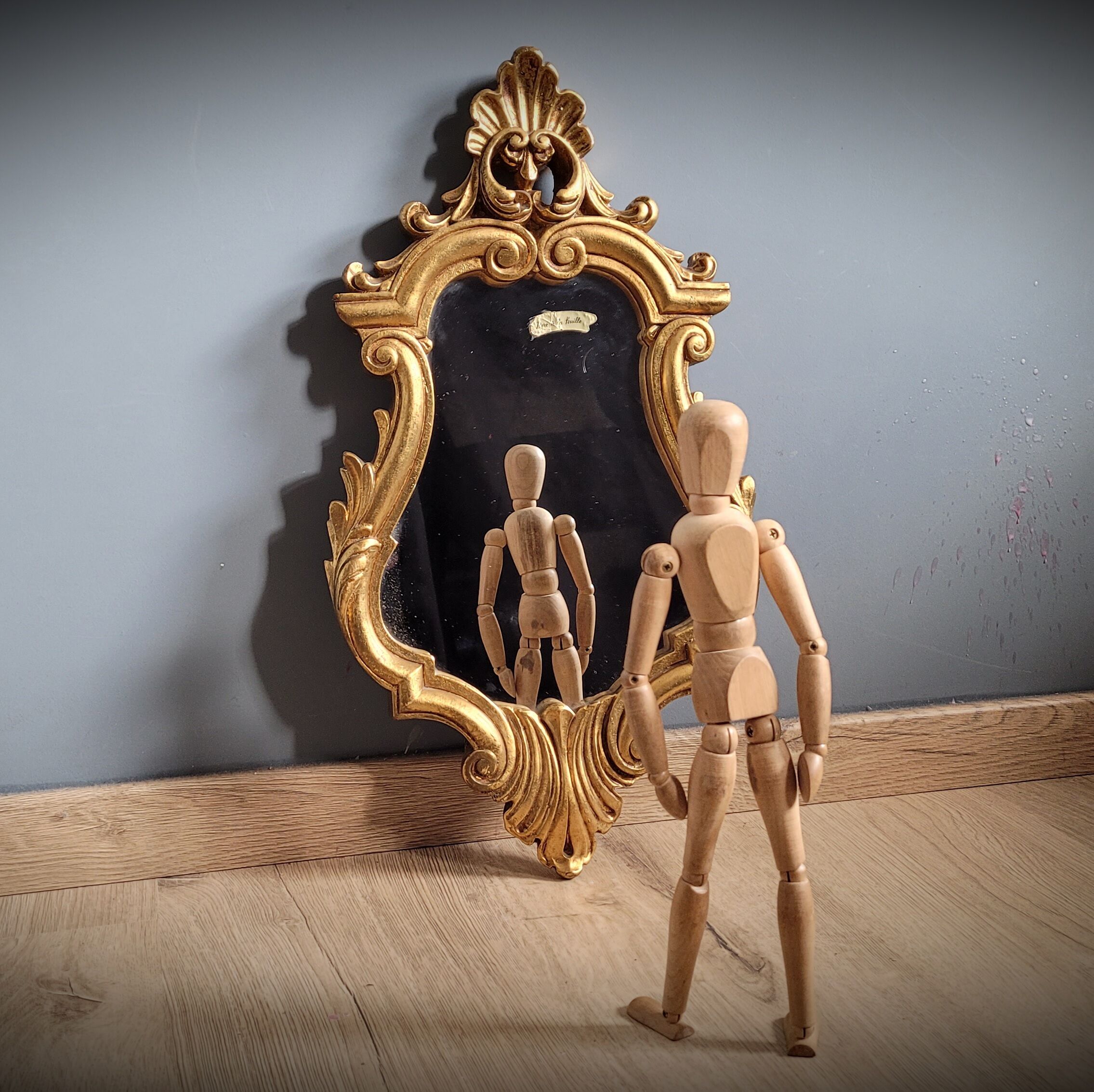 Mirror 48x28 gilded with leaf