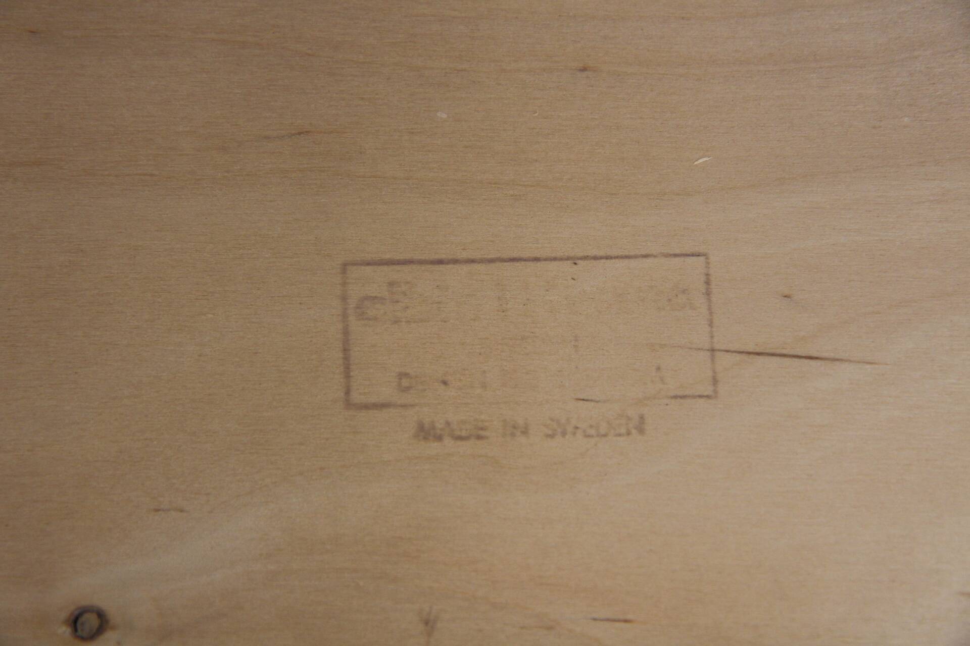 Set of 4 Scandinavian oak chairs, Sweden, 1950