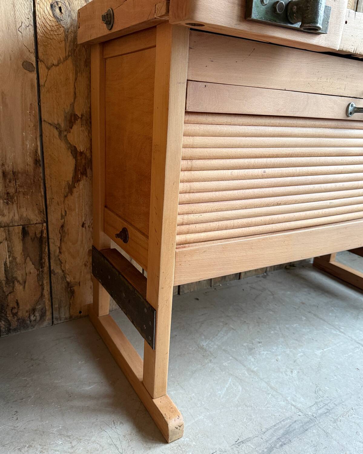 Vintage solid beech workbench (renovated)