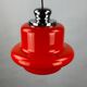 Red opaline glass pendant by Hustadt Leuchten, 1960