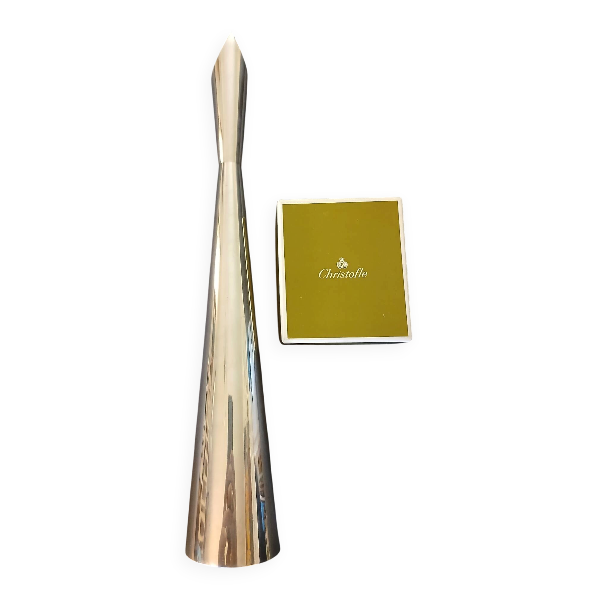 Christofle Lino Sabattini grand vase cardinal silver-plated metal