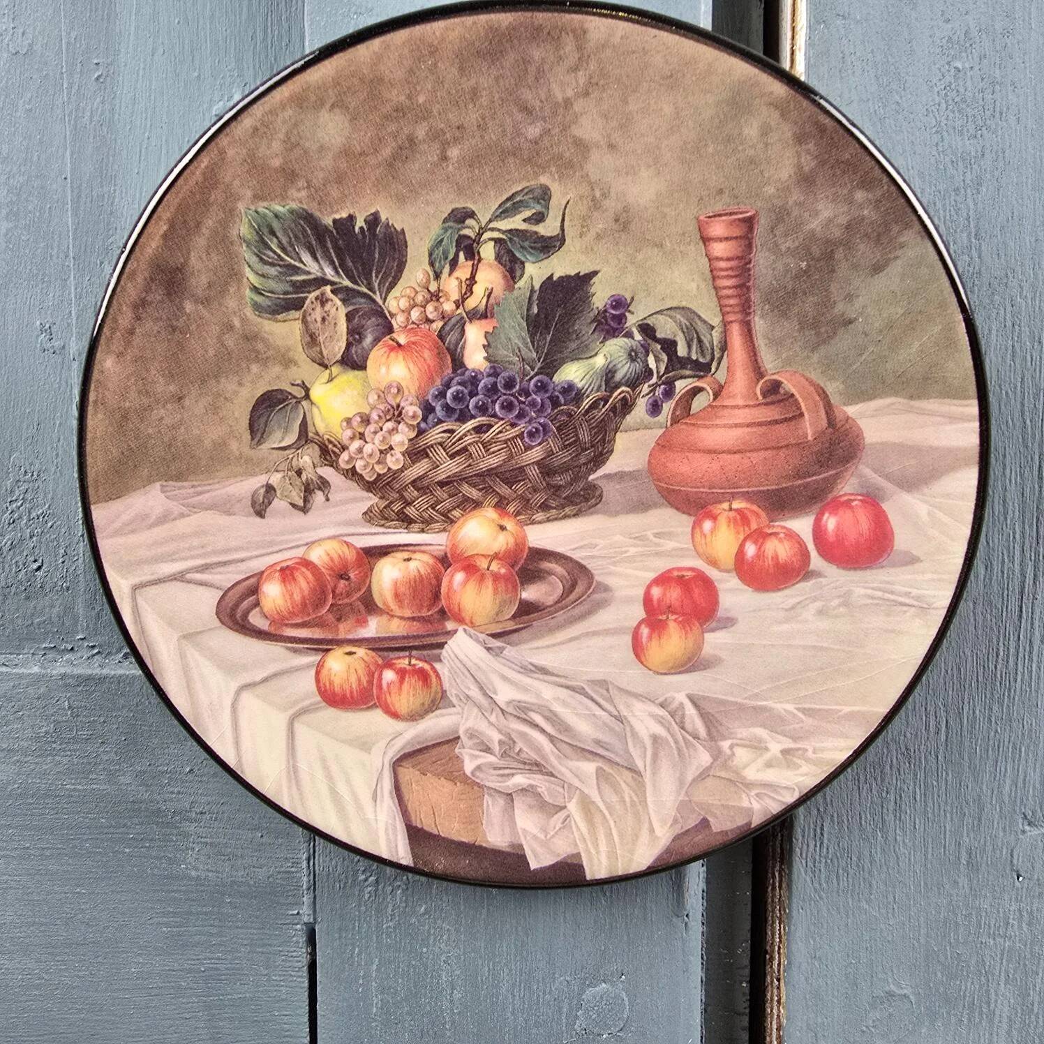 Set of 2 decorative plates ceraplat spain – still lifes