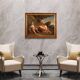 Antique Italian painting from the 17th century, bacchanal of cherubs