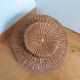 Aperitif basket for glasses and bottles in rattan wicker