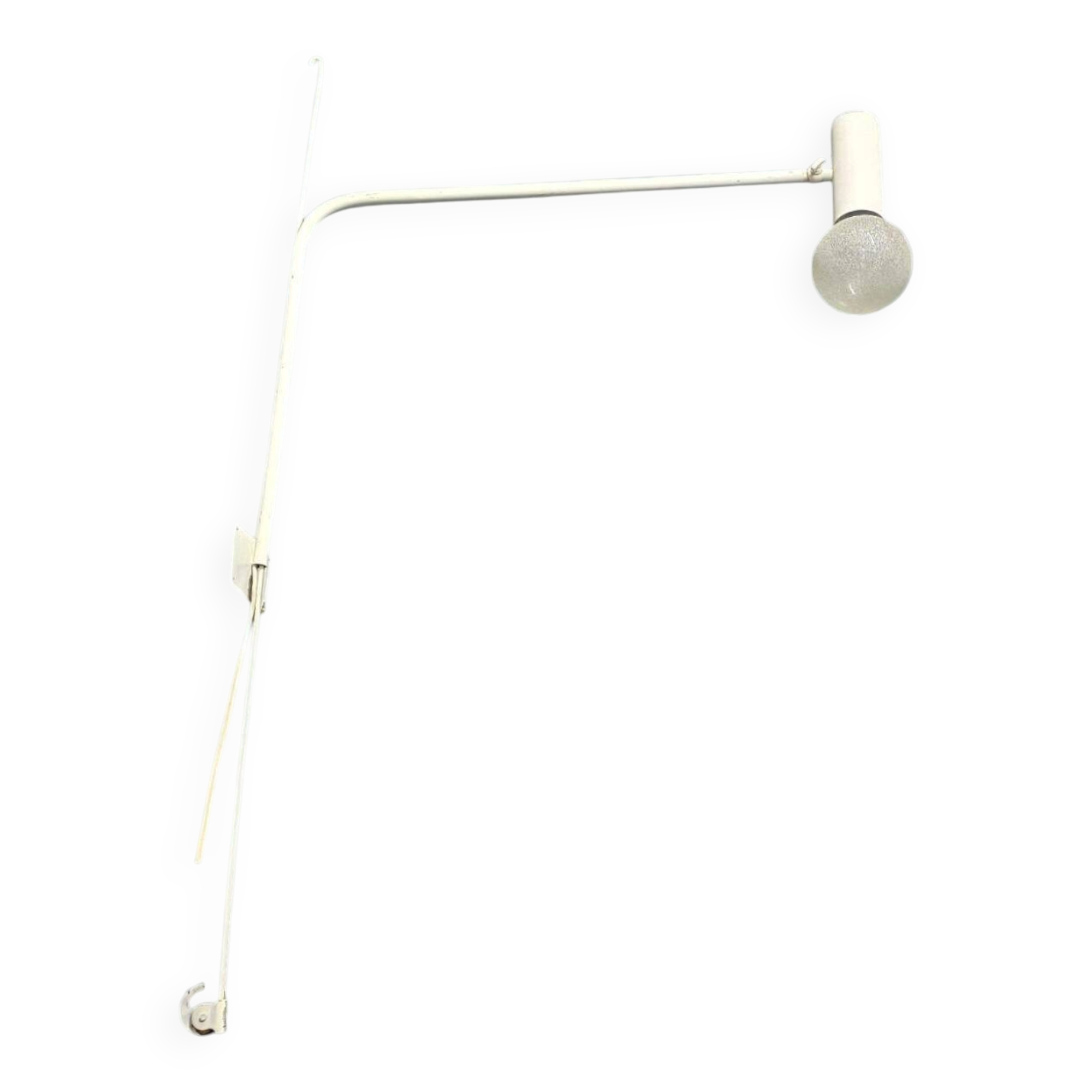 Minimalist metal wall light in the style of Jean Prouvé, circa 1950.