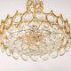 Lustre en laiton et cristal design Sciolari par Palwa, Allemagne, années 1970