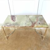Golden and onyx coffee table