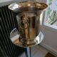 Silver metal champagne bucket
