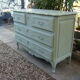 Old louis xv style painted chest of drawers