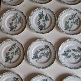 Set of 12 Saint Amand ironstone plates, Richelieu model