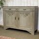 Art Deco sideboard in walnut, oak and marble top.