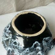 Mortar and pestle in ceramic Vallauris fat vintage lava years 1960