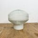 Plafonnier vintage en porcelaine blanche avec verre dépoli, années 1970