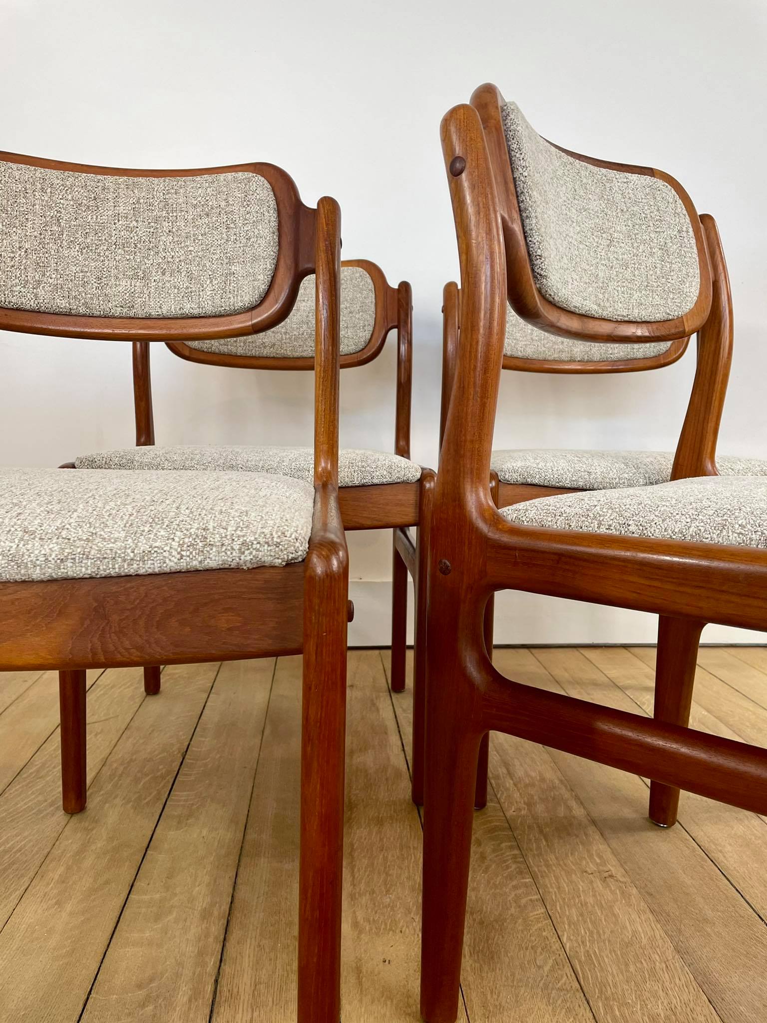 Set of 4 rosewood chairs Johannes Andersen