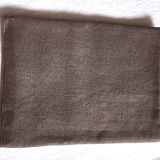 Nappe rustique brune en chanvre lavé teint 1m x 1m80