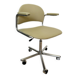 Vintage Office Armchair in Pistachio Color by Kovona