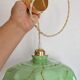 Caramel marbled green pendant light