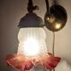 Bronze and glass wall lamp. Spain, 1940s.