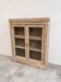 Buffet vitrine en chêne – 2 portes avec vitres