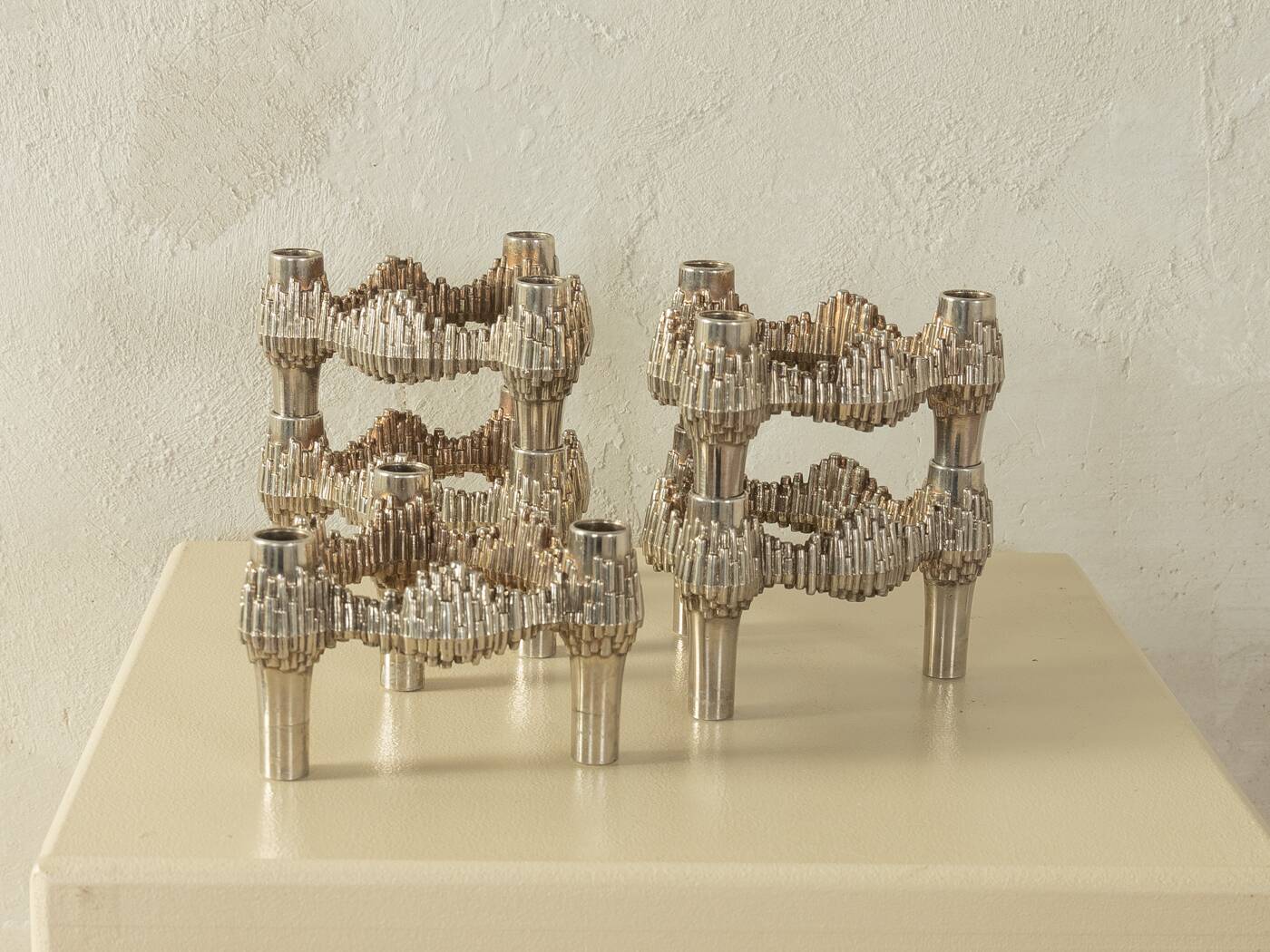Brutalistic Candle Holders, Stoff Nagel