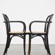 Set of 2 wooden dining chairs with woven seats
