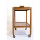Light wood service and removable top from the 60s and 70s.