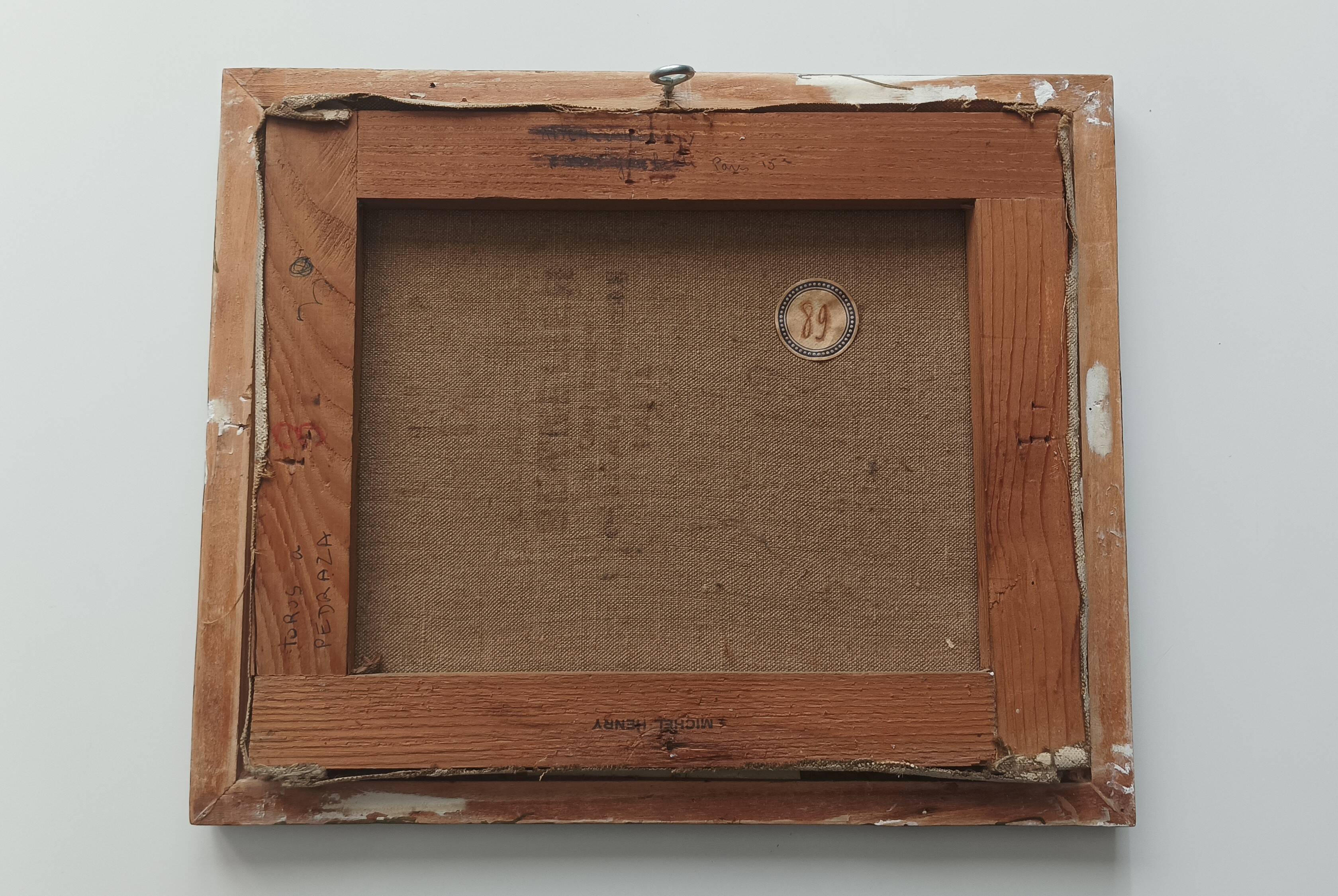 Michel Henry (1928-2016) Oil on canvas painting "Toros a Pedraza"