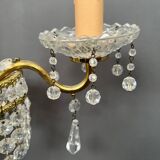 Girandole. Brass, crystal, bronze.