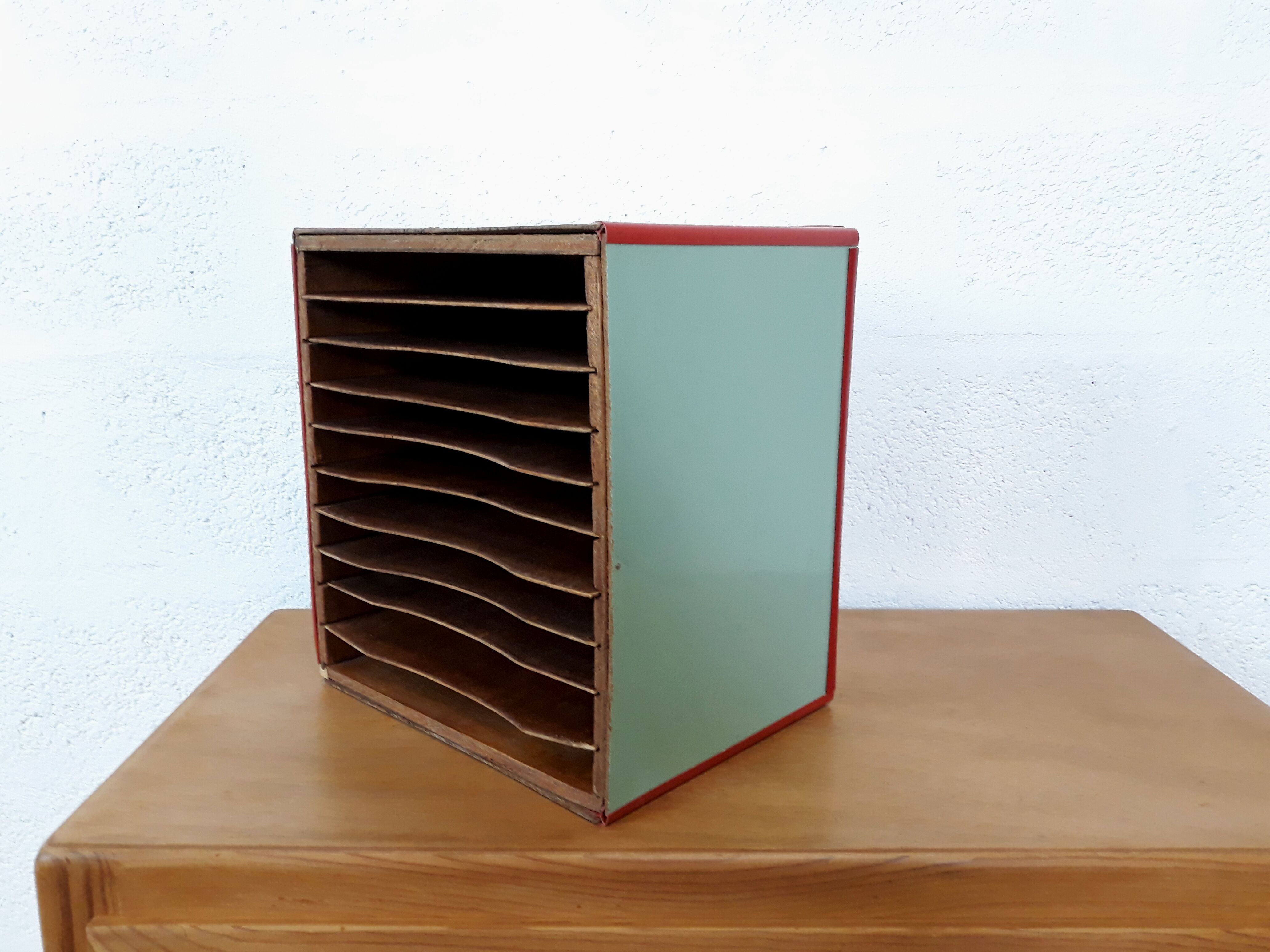 Vintage wooden document sorter