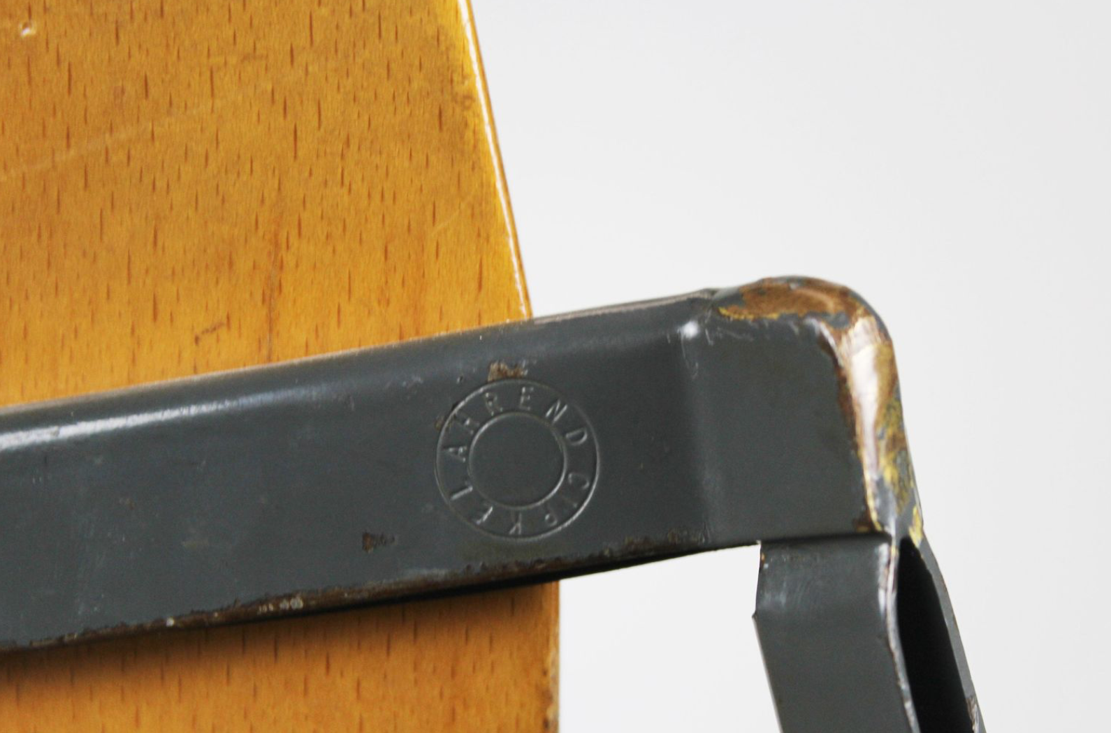 Vintage Pyramid chairs with armrests by Wim Rietveld