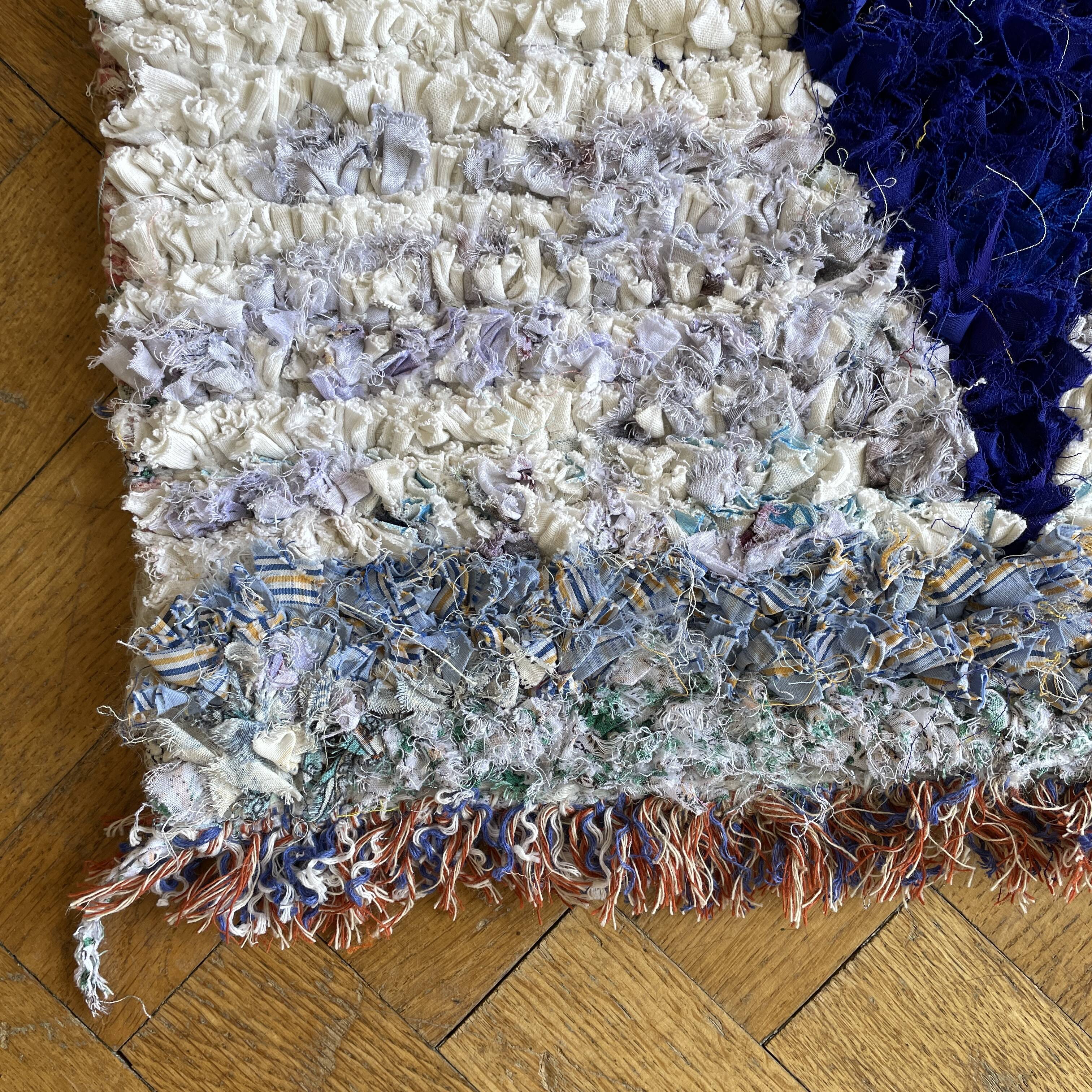 Berber carpet - Boucherouite - 48x97cm