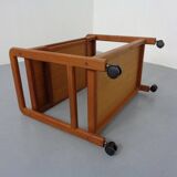 Danish Teak Bar Cart with Removable Tray, 1960s