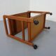 Danish Teak Bar Cart with Removable Tray, 1960s