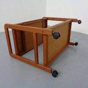 Danish Teak Bar Cart with Removable Tray, 1960s