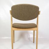 Set Of 6 Dining Chairs Model 42 Made In Oak With Brownish Wool Seat By Kai Kristiansen From 1960s