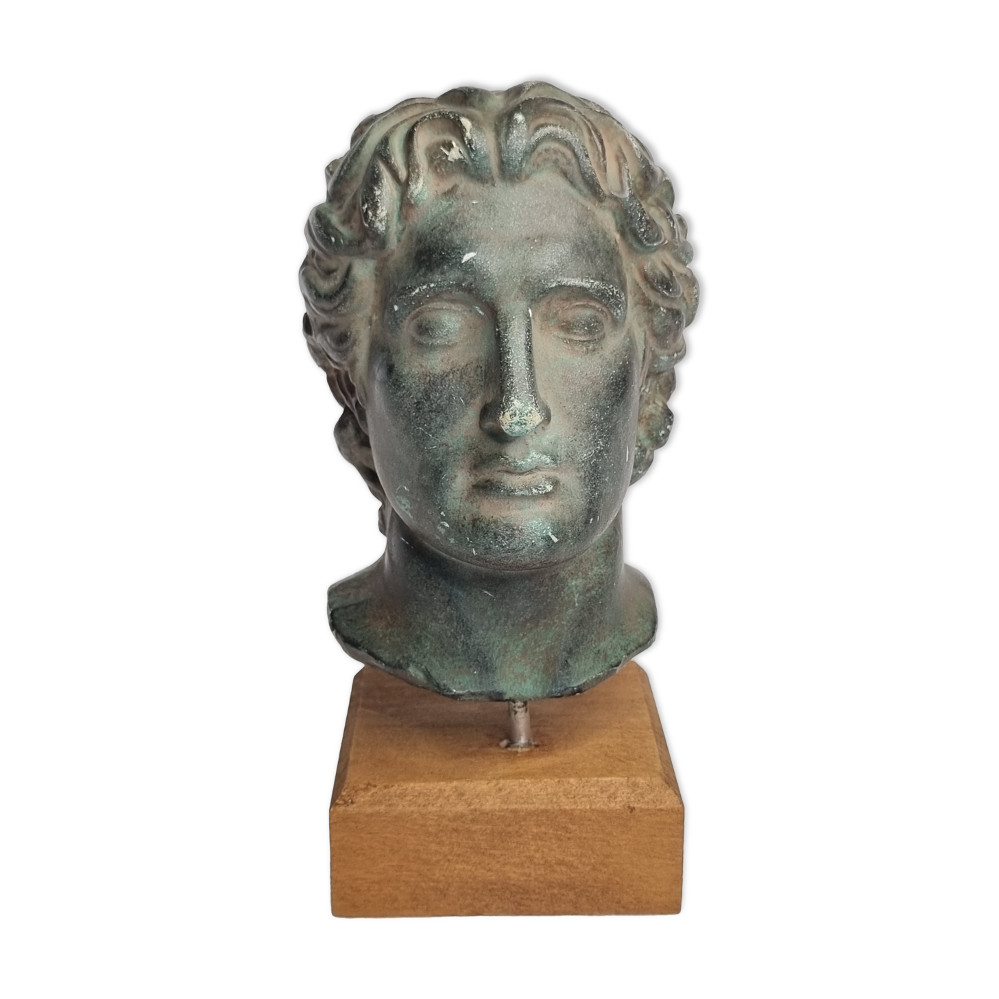Bust of Alexander the Great in plaster in imitation of bronze