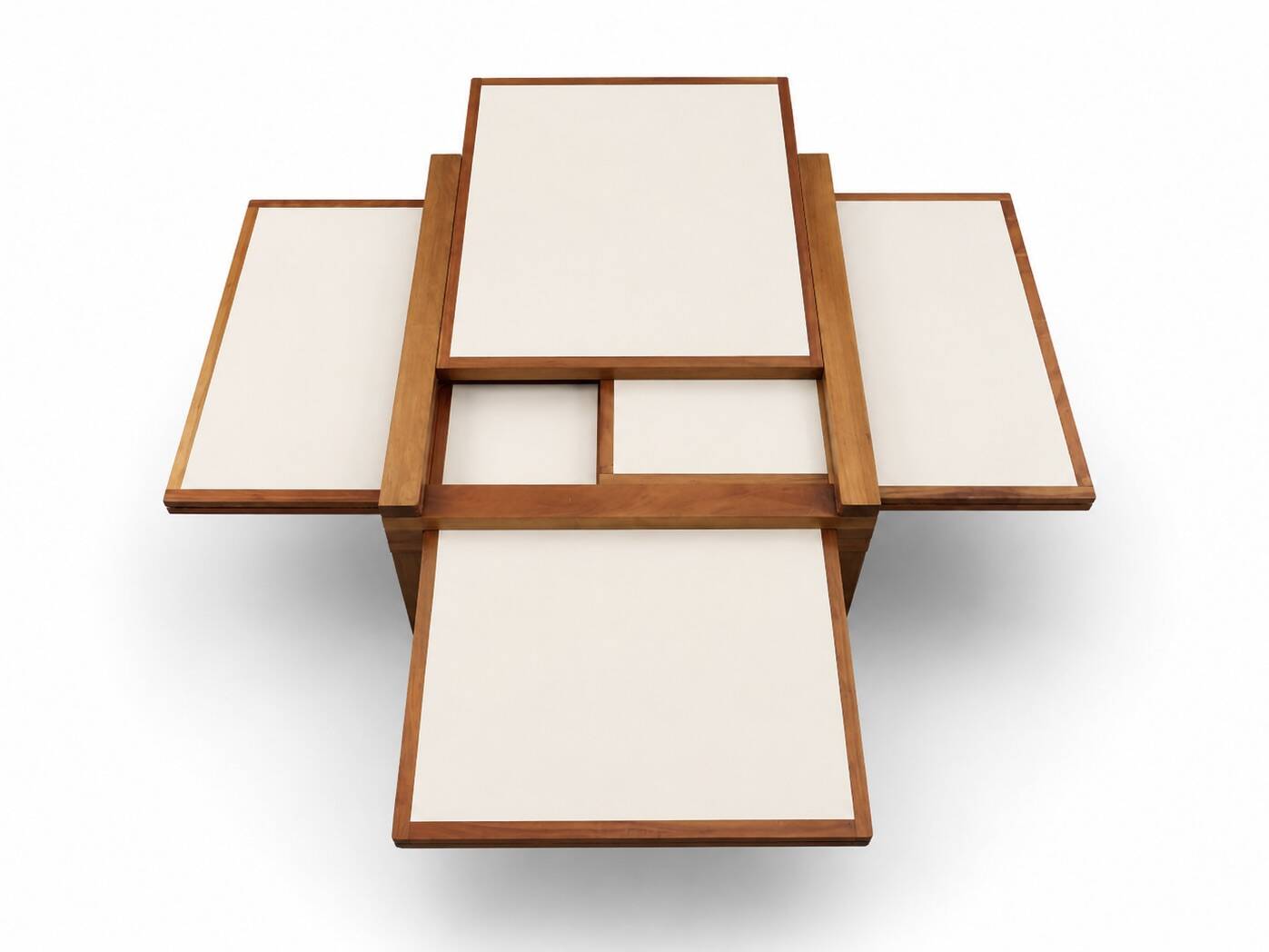 Table modulable Hexa de Bernard Vuarnesson pour Bellato. 1980