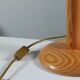 Postmodern vintage pine wood table lamp from the 1980s.