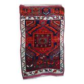 Handmade antique collectible Turkish Yastik rug 61cm x 110cm 1890s
