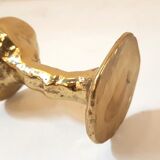 Pair of massive bronze brutalist candlesticks 1980