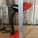 Desk lamp "Col de Cygne Aluminor Red Pop Art France - 1970 in Metal