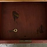 5-drawer desk 1940 in light oak, curved legs