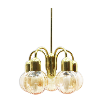 Brass chandelier by Kaiser 1970