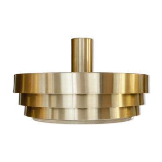Aluminum and glass pendant light by Vitrika. Denmark 1970s