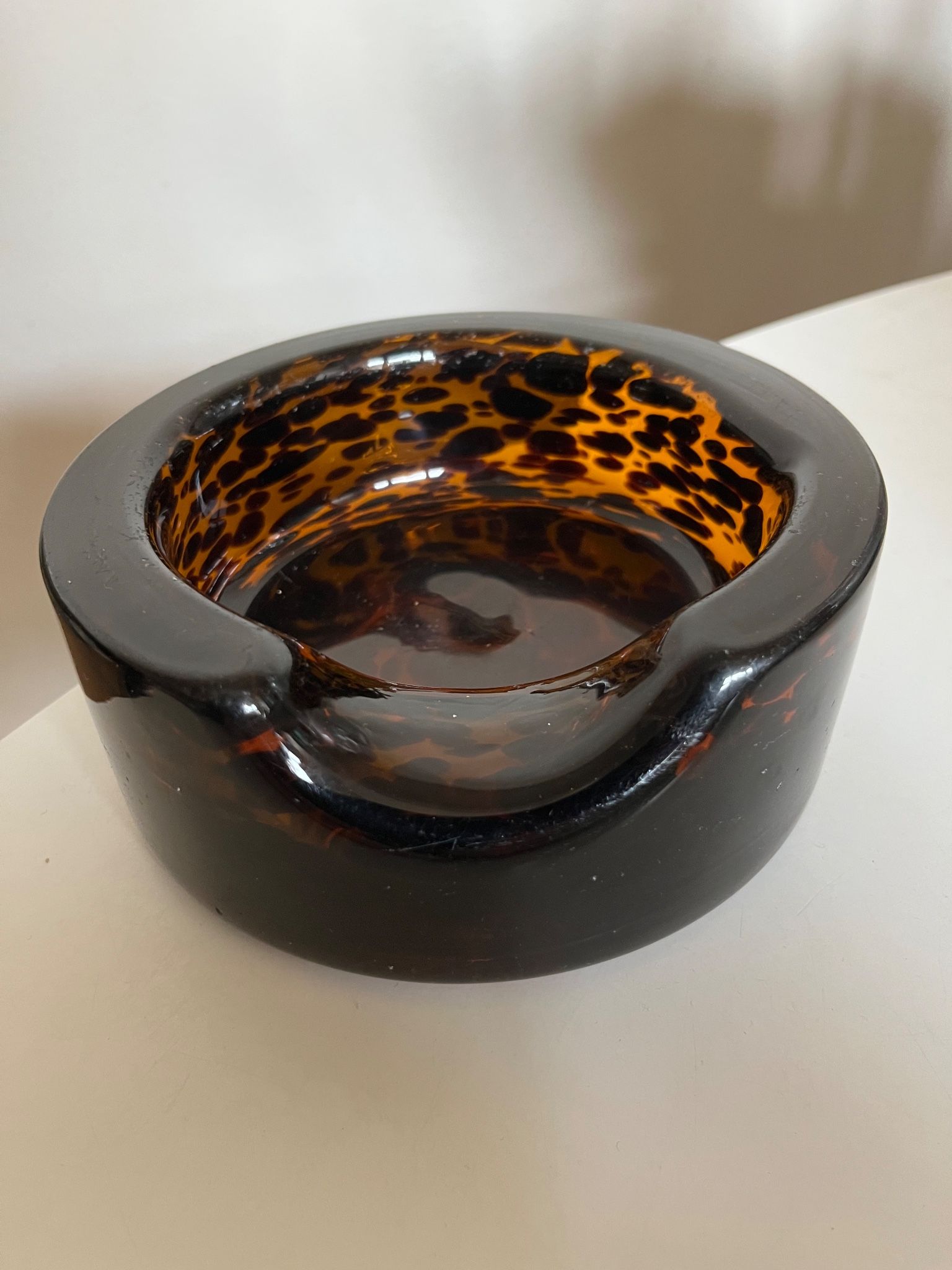 XXL pocket tray Murano 1970 Italian design blown glass