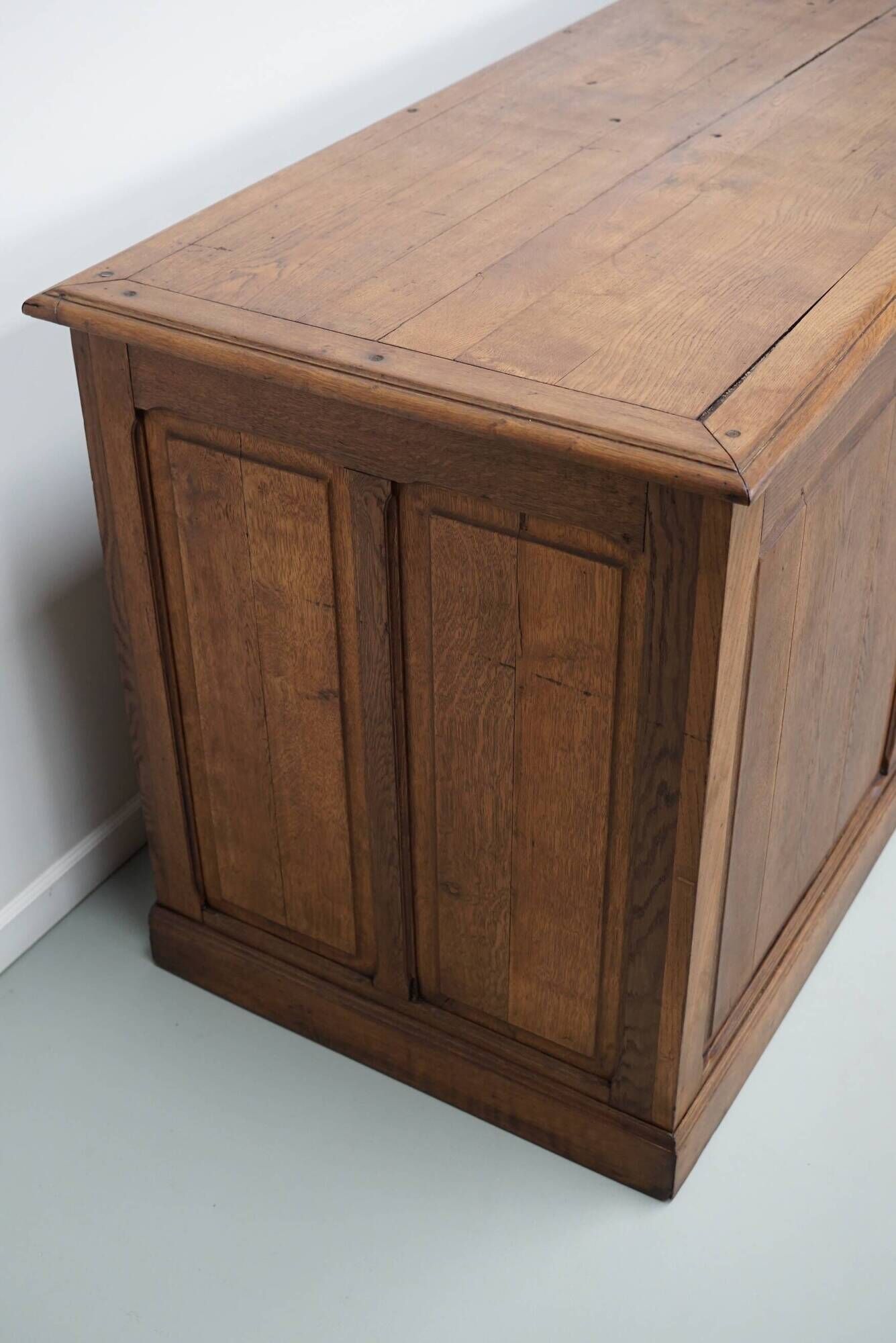 Antique French Oak Apothecary / Filing Cabinet / Kitchen Island, 1920/30s